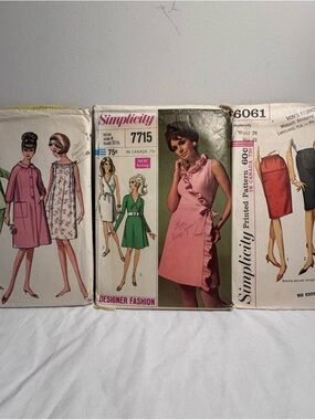 Vintage Sewing Patterns,1969's Simplicity McCalls. Fashion History, Skirts/dress